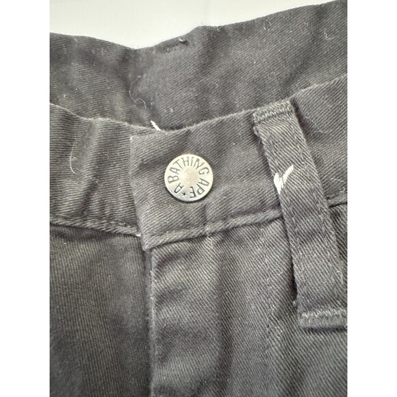 A Bathing Ape Mens XXS Black Embroidered Straight Bapesta Work Japan Myro Star - Picture 4 of 12